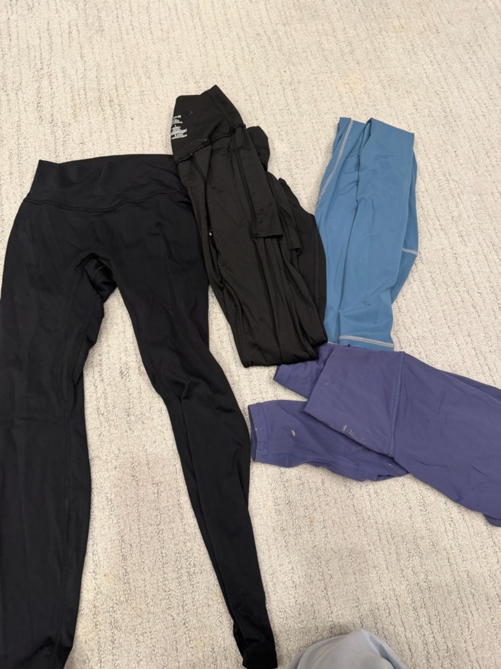 Assorted Women's Active Leggings - Black, Slate Blue, Periwinkle